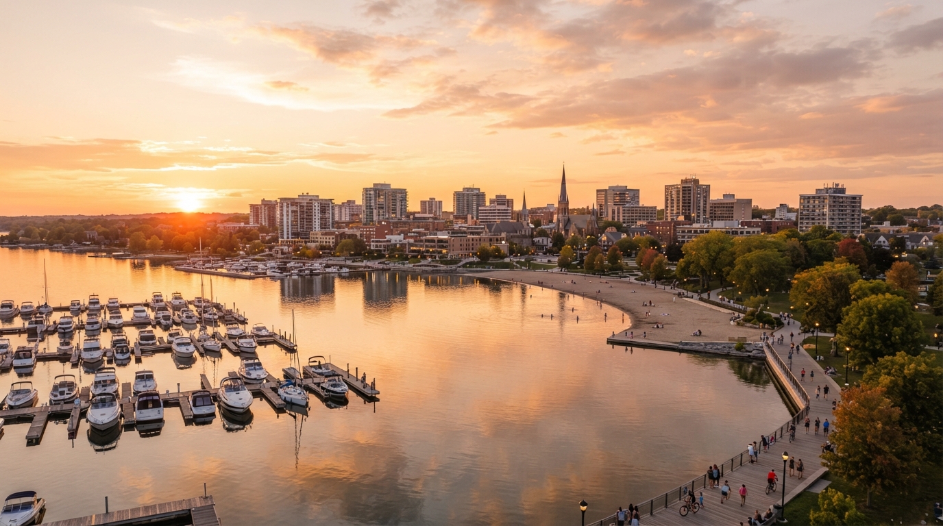 Barrie area hero — Lake Simcoe waterfront & skyline