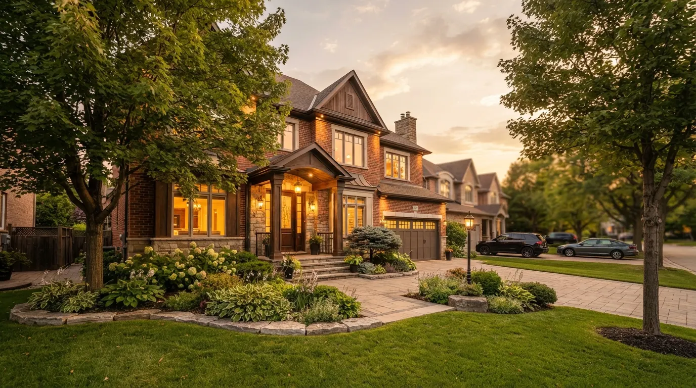 Hero background — Thornhill home at golden hour