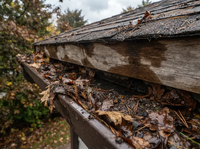 Gutter Cleaning inline 1 β clogged gutter close-up