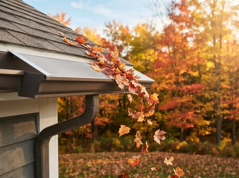 Gutter Guard inline 3 β leaves deflected