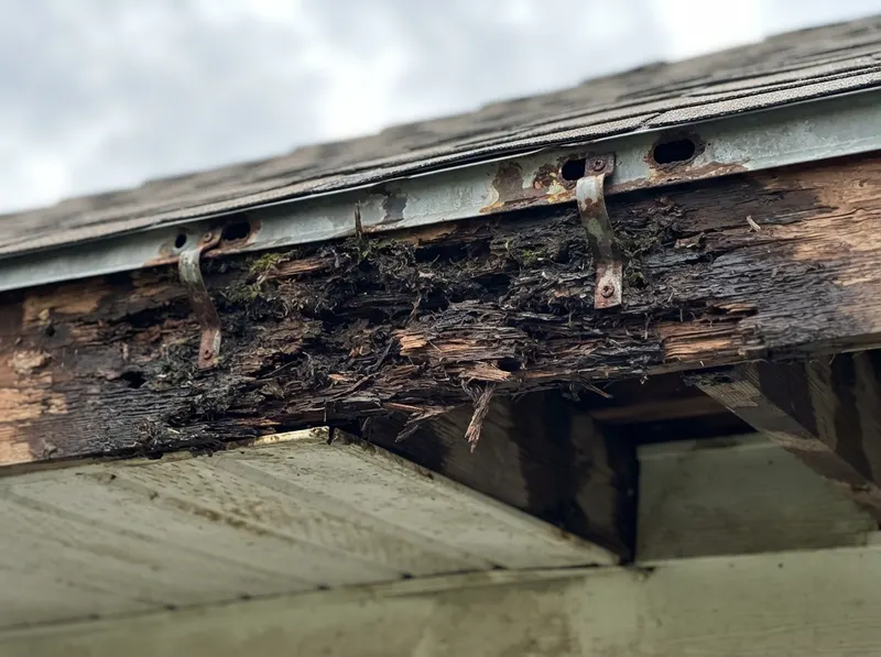 Soffit Fascia inline 1 β rotted fascia close-up