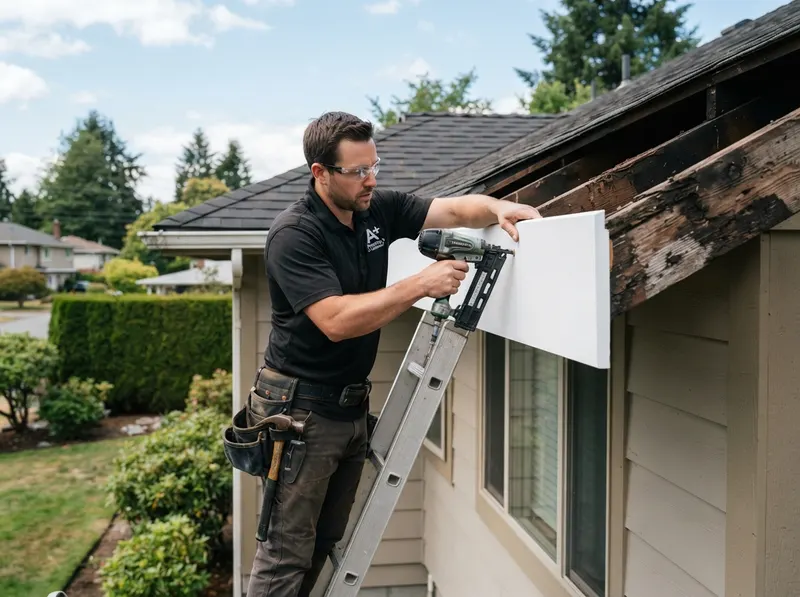 Soffit Fascia inline 2 β new fascia being installed