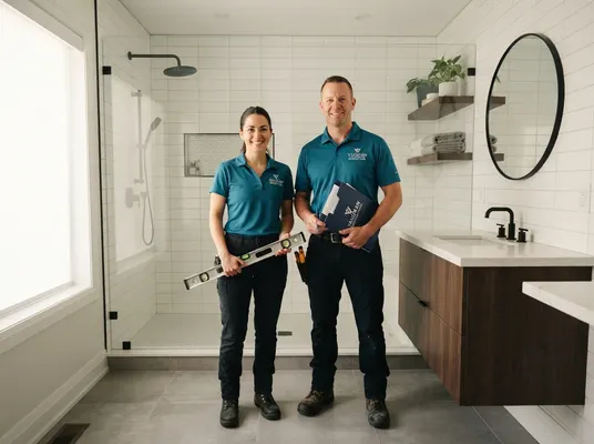 About — crew or finished bathroom feature